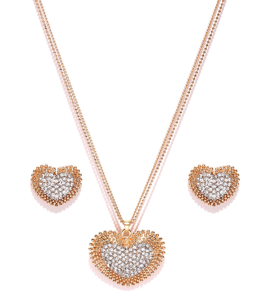 YouBella Gold-Toned Stone-Studded Jewellery Set